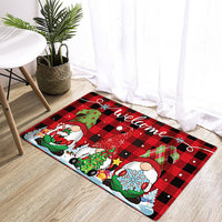 2Pcs Set Christmas Kitchen Door Mat Anti-Slip Floor Mat for Bathroom Home Styel 1