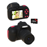 Kids Camera HD Compact Digital Photo and Video Camera with 32GB Memory Card Black