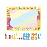 Reusable Water Drawing Mat Cartoon Doodle Painting Mat Kids Painting Writing Learning Toy Kit Letters Style