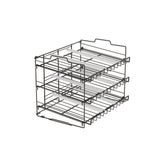 3-Tier Stackable Can Rack Organizer Kitchen Can Storage Dispenser Black