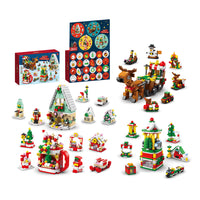 24 Days Christmas Advent Calendar Countdown Calendar Kids Christmas Building Blocks Playsets Blind Box Xmas Gift Style 2