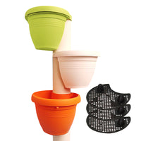 3Pcs Drain Pipe Flower Pots Hanging Flower Pots Garden Planter