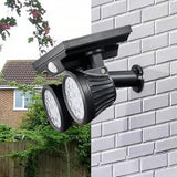 Solar Motion Sensor Spot Light Outdoor Solar LED Wall Light for Yard Garden Walkway Warm White