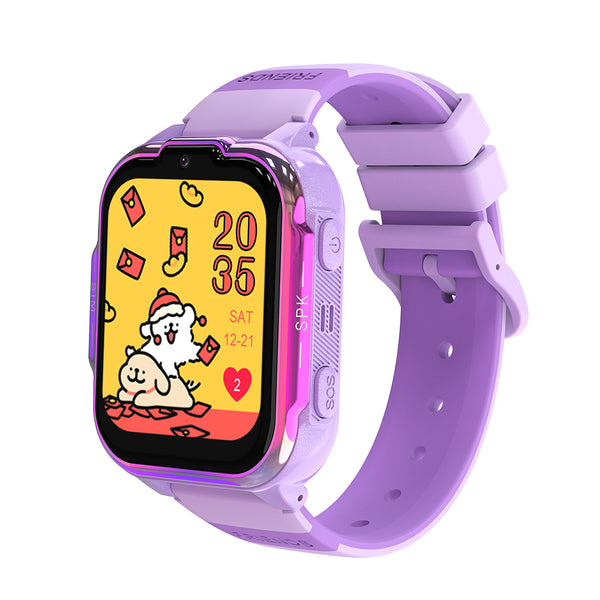 4G Kids GPS Smart Watch Multifunctional Touch Screen Watch with Video Call Camera Alarm Clock Pedometer Purple