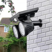 Solar Motion Sensor Spot Light Outdoor Solar LED Wall Light for Yard Garden Walkway White