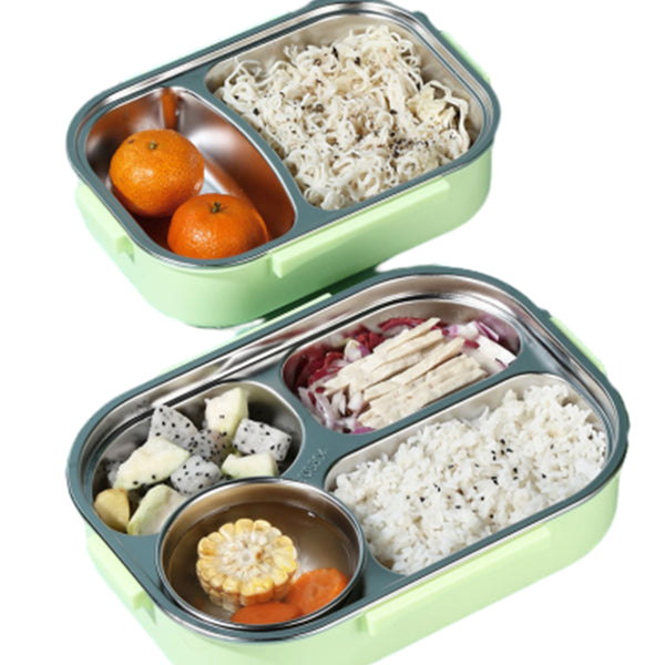 Insulation Lunch Box Bento Box Food Warmer Container for School Office Green