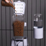 Automatic Food Water Dispenser Set Pet Feeder Bowl Set for Cage Purple