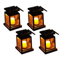 4Pcs Solar Hanging Lantern Light Water-Resistant Outdoor Garden Ornament Lights Style 3