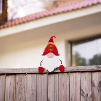 Christmas Fence Peeker Decoration Peeping Over Fence Xmas Outdoor Garden Sign Style 2