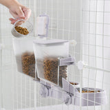 Automatic Food Water Dispenser Set Pet Feeder Bowl Set for Cage Purple