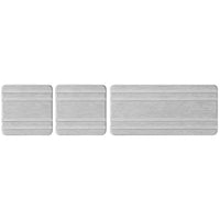 3Pcs Set Water Absorbing Mats Drying Sink Coasters for Kitchen Bathroom Light Gray