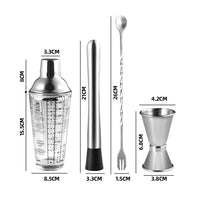 4Pcs Cocktail Shaker Set Bartender Shaker Set Bar Tool Set