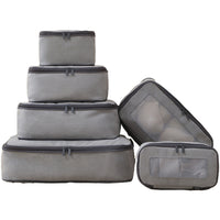 6Pcs Set Compression Packing Cubes Travel Packing Luggage Organizer Storage Bags for Suitcases