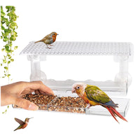 Window Mounted Bird Feeder Clear Bird Feeders with Suction Cups for Outdoor Garden Yard Bird Viewing