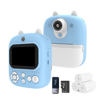 1080P Instant Print Camera Kids Selfie Digital Camera Kid Gift Blue