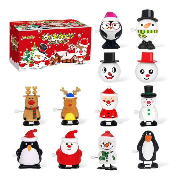 12Pcs Wind Up Decoration Set for Christmas Decoration Style 1