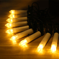 LED Flameless Christmas Candle Light Indoor String Lights with Tree Clips