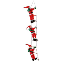 Climbing Santa Decor Santa Claus Climbing on Rope Ladder Christmas Tree Party Home Door Wall Decoration 3 Santa Style