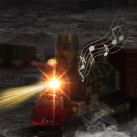 Electric Train Toy Set Classical Steam Train with Light and Sound Christmas Toy for Kids Style 2