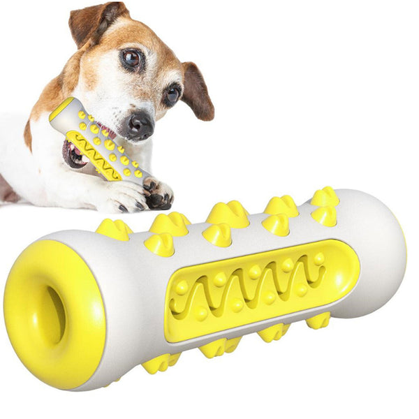 Dog Bone Chew Toy Teeth Cleaning Training Dog Toy Yellow