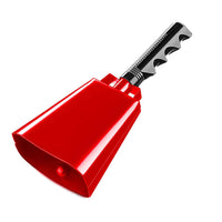 Steel Cowbell with Handle Cheering Bell Musical Instruments for Sports Events Games Red