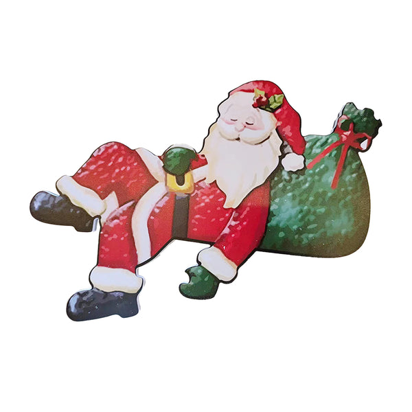 Christmas Fence Peeker Decoration Outdoor Garden Fence Signs Xmas Holiday Decor Style 4