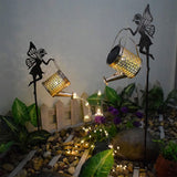 Solar Garden Fairy Statue Light Outdoor Stake Decorative Light for Patio Lawn Yard Style 2