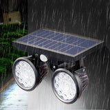 Solar Motion Sensor Spot Light Outdoor Solar LED Wall Light for Yard Garden Walkway White