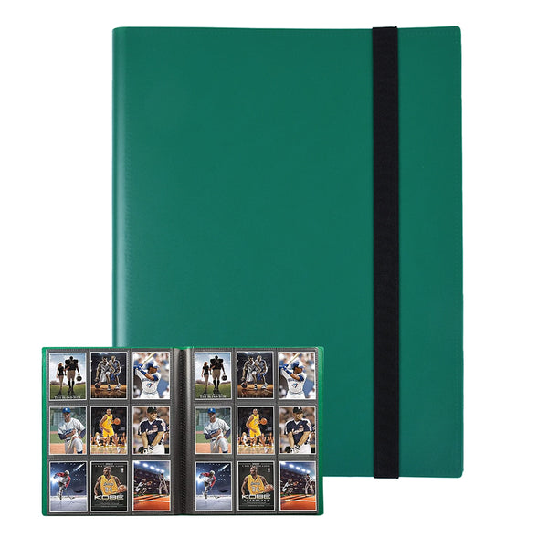 9-Pocket Card Binder Album Collection Binder Card Folder-360 Pockets Green