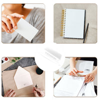 100Pcs Clear Hanging File Folder Tabs with Writing Paper Inserts