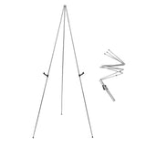 Metal Folding Easel Stand Portable Tripod Display Stand Floor Poster Easel Stand Silver