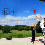 Portable Basketball Hoop Stand System Set Net Adjustable Height