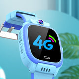 Touch Screen 4G Smart Watch Positioning Video Call Watch with Camera for Kids Blue