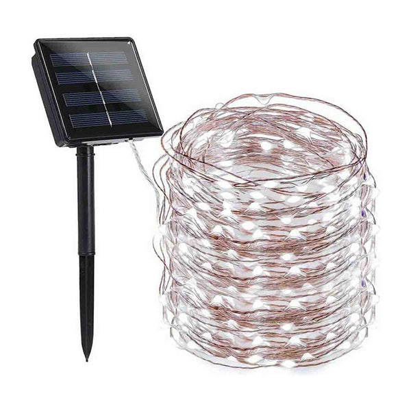 8 Modes Solar Fairy Lights 300LEDs String Light for Outside Garden Yard Decor White Light