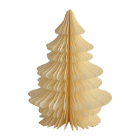 Tabletop Artificial Christmas Tree Paper Honeycomb Christmas Tree Christmas Party Home Decoration Beige