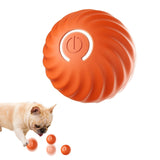 Pet Automatic Rolling Ball Toy Jumping Bouncing Ball Pet Dog Toy Orange