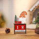 Christmas Calendar Ornaments Wooden DIY Xams Countdown Calendar Santa Claus Decoration Style 1