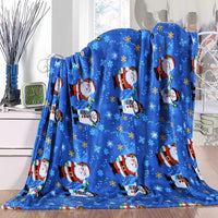 Christmas Prints Blanket Soft Throw Blanket Sofa Blanket All Year Round Home Decor Style 2