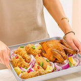 Stainless Steel Barbecue Sheet with Cooling Rack Baking Pan Cookie Sheet for Frige Storage