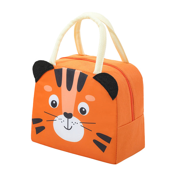 Children Cute Cartoon Animal Lunch Bags Lunch Box Carry Tote Picnic Storage Bag Orange