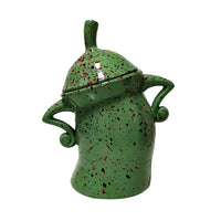 Canister with Attitude Funny Cup Storage Jar Stylish Teapot Creative Kitchen Storage Canisters with Lid Green