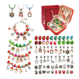 66Pcs Christmas Jewelry Making kit DIY Bracelet Charms with Jewelry Box Silver