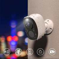 Solar WIFI Security Camera Outdoor Battery Rechargeable Home Safety Camera with Color Night Vision