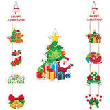 Christmas Hanging Party Decoration Set Porch Sign  Xmas Door Banner Style 3