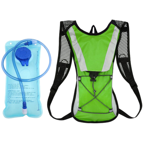 Hydration Pack Water Rucksack Backpack with 2L Hydration Bladder for Cycling Hiking Camping Travel Green