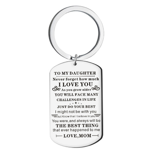 Inspirational Pendant for Daughter Motivational Keychain for Teens from Mom