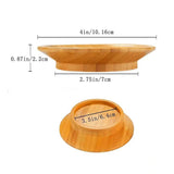 2Pcs Bamboo Glass Topper Appetizer Plates Cup Covers  Plates