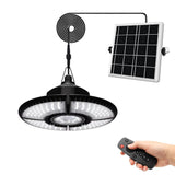 Solar Chandelier Light 136LEDs Solar Ceiling Hanging Light with Remote for Gazebo Garage Barn Garden