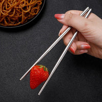 10 Pairs of Stainless Steel Chopsticks Asian Dinner Chopsticks Style 1