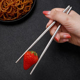 10 Pairs of Stainless Steel Chopsticks Asian Dinner Chopsticks Style 1